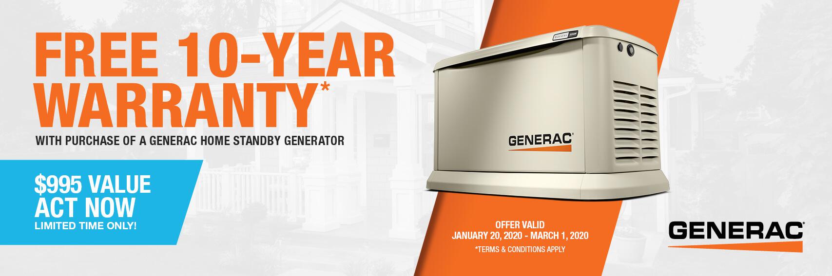 Homestandby Generator Deal | Warranty Offer | Generac Dealer | Fresno, CA